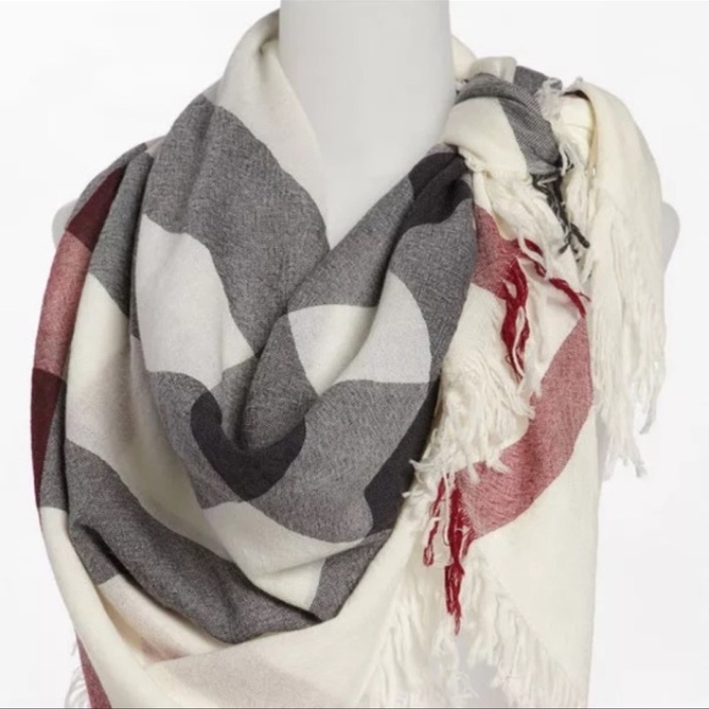 Burberry Ivory Check Merino Scarf